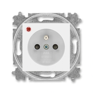 Zásuvka bezšroubová s ochranou před přepětím, 5599H-A02357 16, ABB, Levit®, šedá / bílá