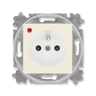 Zásuvka bezšroubová s ochranou před přepětím, 5599H-A02357 17, ABB, Levit®, slonová kost / bílá