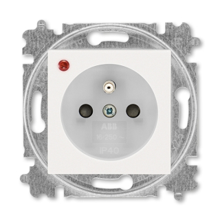 Zásuvka bezšroubová s ochranou před přepětím, 5599H-A02357 68, ABB, Levit®M, perleťová / ledová bílá