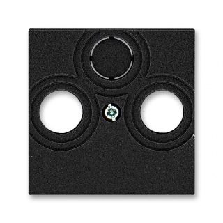 Kryt zásuvky anténní TV+R(+SAT), 5011H-A00300 63, ABB, Levit®M, onyx