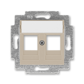 Kryt zásuvky komunikační, 5014H-A01018 18, ABB, Levit®, macchiato