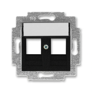 Kryt zásuvky komunikační, 5014H-A01018 63, ABB, Levit®M, onyx