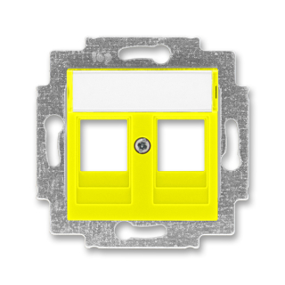 Kryt zásuvky komunikační, 5014H-A01018 64, ABB, Levit®, žlutá