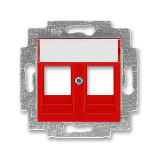 Kryt zásuvky komunikační, 5014H-A01018 65, ABB, Levit®, červená