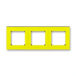Rámeček trojnásobný, 3901H-A05030 64, ABB, Levit®, žlutá / kouřová černá