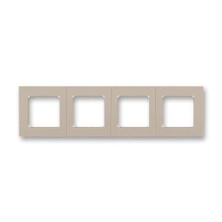 Rámeček čtyřnásobný, 3901H-A05040 18, ABB, Levit®, macchiato / bílá