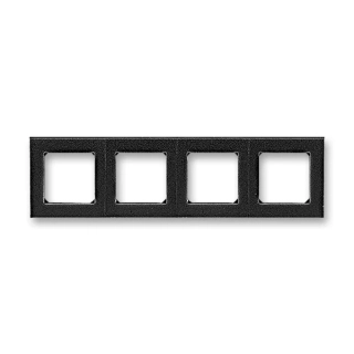 Rámeček čtyřnásobný, 3901H-A05040 63, ABB, Levit®M, onyx / kouřová černá