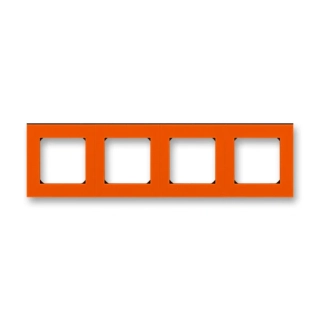 Rámeček čtyřnásobný, 3901H-A05040 66, ABB, Levit®, oranžová / kouřová černá