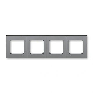 Rámeček čtyřnásobný, 3901H-A05040 69, ABB, Levit®M, ocelová / kouřová černá