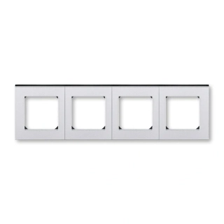 Rámeček čtyřnásobný, 3901H-A05040 70, ABB, Levit®M, titanová / kouřová černá