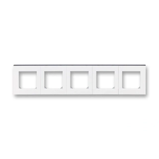 Rámeček pětinásobný, 3901H-A05050 62, ABB, Levit®, bílá / kouřová černá
