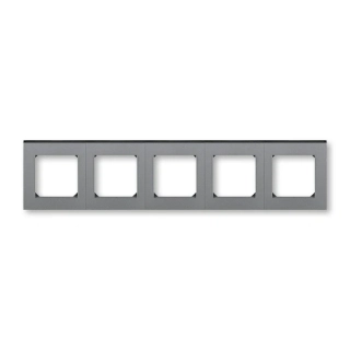 Rámeček pětinásobný, 3901H-A05050 69, ABB, Levit®M, ocelová / kouřová černá