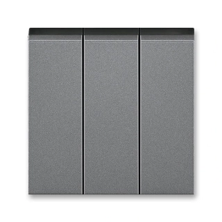 Kryt spínače trojnásobného, 3559H-A00666 69, ABB, Levit®M, ocelová / kouřová černá