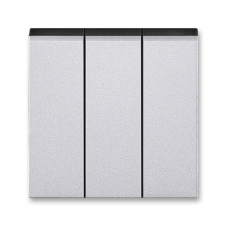 Kryt spínače trojnásobného, 3559H-A00666 70, ABB, Levit®M, titanová / kouřová černá