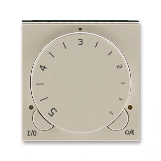Termostat univerzální otočný - ovládací část, 3292H-A10101 18, ABB, Levit®, macchiato / bílá