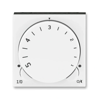 Termostat univerzální otočný - ovládací část, 3292H-A10101 62, ABB, Levit®, bílá / kouřová černá