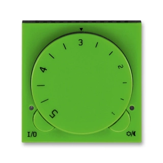 Termostat univerzální otočný - ovládací část, 3292H-A10101 67, ABB, Levit®, zelená / kouřová černá