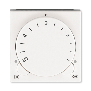 Termostat univerzální otočný - ovládací část, 3292H-A10101 68, ABB, Levit®M, perleťová / ledová bílá