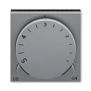 Termostat univerzální otočný - ovládací část, 3292H-A10101 69, ABB, Levit®M, ocelová / kouřová černá