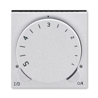 Termostat univerzální otočný - ovládací část, 3292H-A10101 70, ABB, Levit®M, titanová / kouřová černá