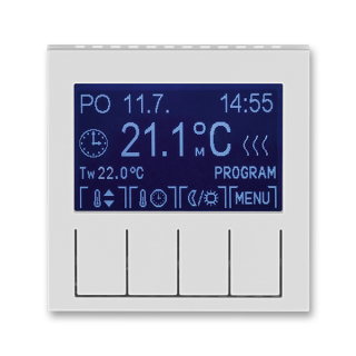 Termostat univerzální programovatelný - ovládací část, 3292H-A10301 16, ABB, Levit®, šedá / bílá