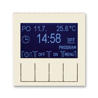 Hodiny spínací programovatelné - ovládací část, 3292H-A20301 17, ABB, Levit®, slonová kost / bílá