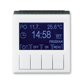 Hodiny spínací programovatelné - ovládací část, 3292H-A20301 62, ABB, Levit®, bílá / kouřová černá