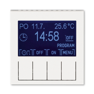 Hodiny spínací programovatelné - ovládací část, 3292H-A20301 68, ABB, Levit®M, perleťová / ledová bílá