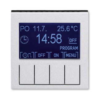 Hodiny spínací programovatelné - ovládací část, 3292H-A20301 70, ABB, Levit®M, titanová / kouřová černá