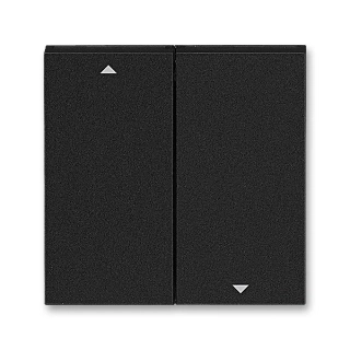 Kryt spínače žaluziového, 3559H-A00662 63, ABB, Levit®M, onyx / kouřová černá