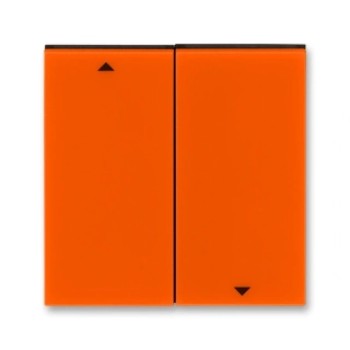 Kryt spínače žaluziového, 3559H-A00662 66, ABB, Levit®, oranžová / kouřová černá