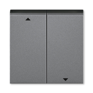 Kryt spínače žaluziového, 3559H-A00662 69, ABB, Levit®M, ocelová / kouřová černá