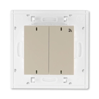 Vysílač RF dvojnásobný, nástěnný, 3299H-A11908 18, ABB, Levit®, macchiato / bílá