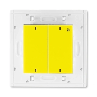 Vysílač RF dvojnásobný, nástěnný, 3299H-A11908 64, ABB, Levit®, žlutá / kouřová černá
