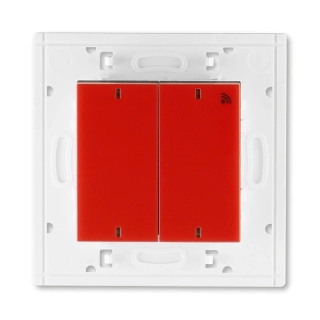Vysílač RF dvojnásobný, nástěnný, 3299H-A11908 65, ABB, Levit®, červená / kouřová černá