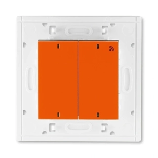 Vysílač RF dvojnásobný, nástěnný, 3299H-A11908 66, ABB, Levit®, oranžová / kouřová černá