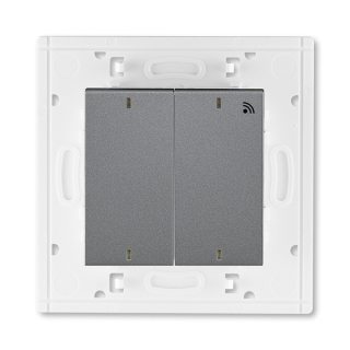Vysílač RF dvojnásobný, nástěnný, 3299H-A11908 69, ABB, Levit®M, ocelová / kouřová černá