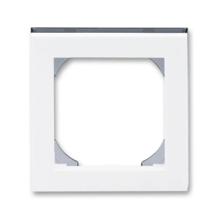 Rámeček jednonásobný s otvorem 55x55, 3901H-A05510 62, ABB, Levit®, bílá / kouřová černá