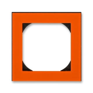 Rámeček jednonásobný s otvorem 55x55, 3901H-A05510 66, ABB, Levit®, oranžová / kouřová černá