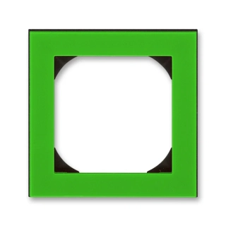 Rámeček jednonásobný s otvorem 55x55, 3901H-A05510 67, ABB, Levit®, zelená / kouřová černá