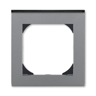 Rámeček jednonásobný s otvorem 55x55, 3901H-A05510 69, ABB, Levit®M, ocelová / kouřová černá