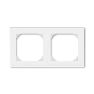 Rámeček dvojnásobný s otvorem 55x55, 3901H-A05520 01, ABB, Levit®, bílá / ledová bílá