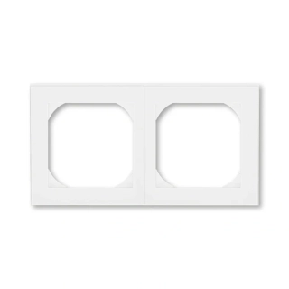 Rámeček dvojnásobný s otvorem 55x55, 3901H-A05520 03, ABB, Levit®, bílá / bílá