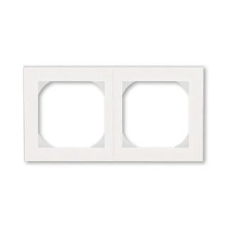 Rámeček dvojnásobný s otvorem 55x55, 3901H-A05520 68, ABB, Levit®M, perleťová / ledová bílá