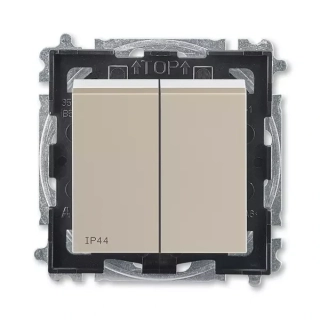 Spínač IP 44, řazení 5, 3559H-A05940 18, ABB, Levit®, macchiato / bílá