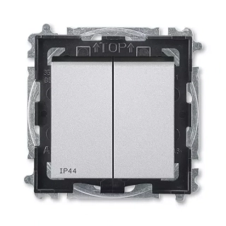 Spínač IP 44, řazení 5, 3559H-A05940 70, ABB, Levit®M, titanová / kouřová černá