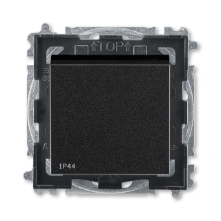 Spínač (ovladač) IP 44, řazení 6/0 (1/0), 3559H-A86940 63, ABB, Levit®M, onyx / kouřová černá