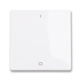 Kryt spínače kolébkového dvojpólového, s potiskem, 3559T-A00655 500, ABB, Zoni®, bílá