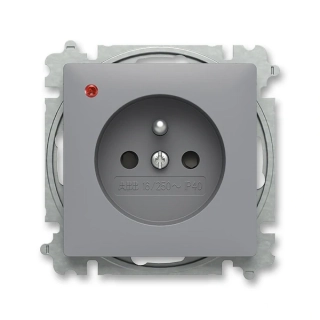 Zásuvka bezšroubová s ochranou před přepětím, 6699T-A06657 241, ABB, Zoni®, šedá