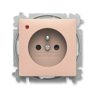 Zásuvka bezšroubová s ochranou před přepětím, 6699T-A06657 242, ABB, Zoni®, pudrová